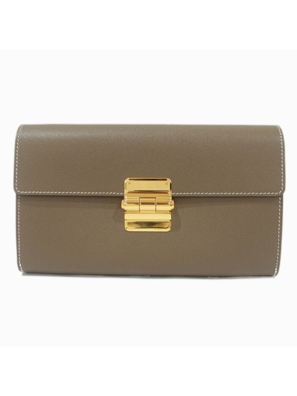 Hermes Chanier To Go Madame Etoupe Gold Shoulder Bag